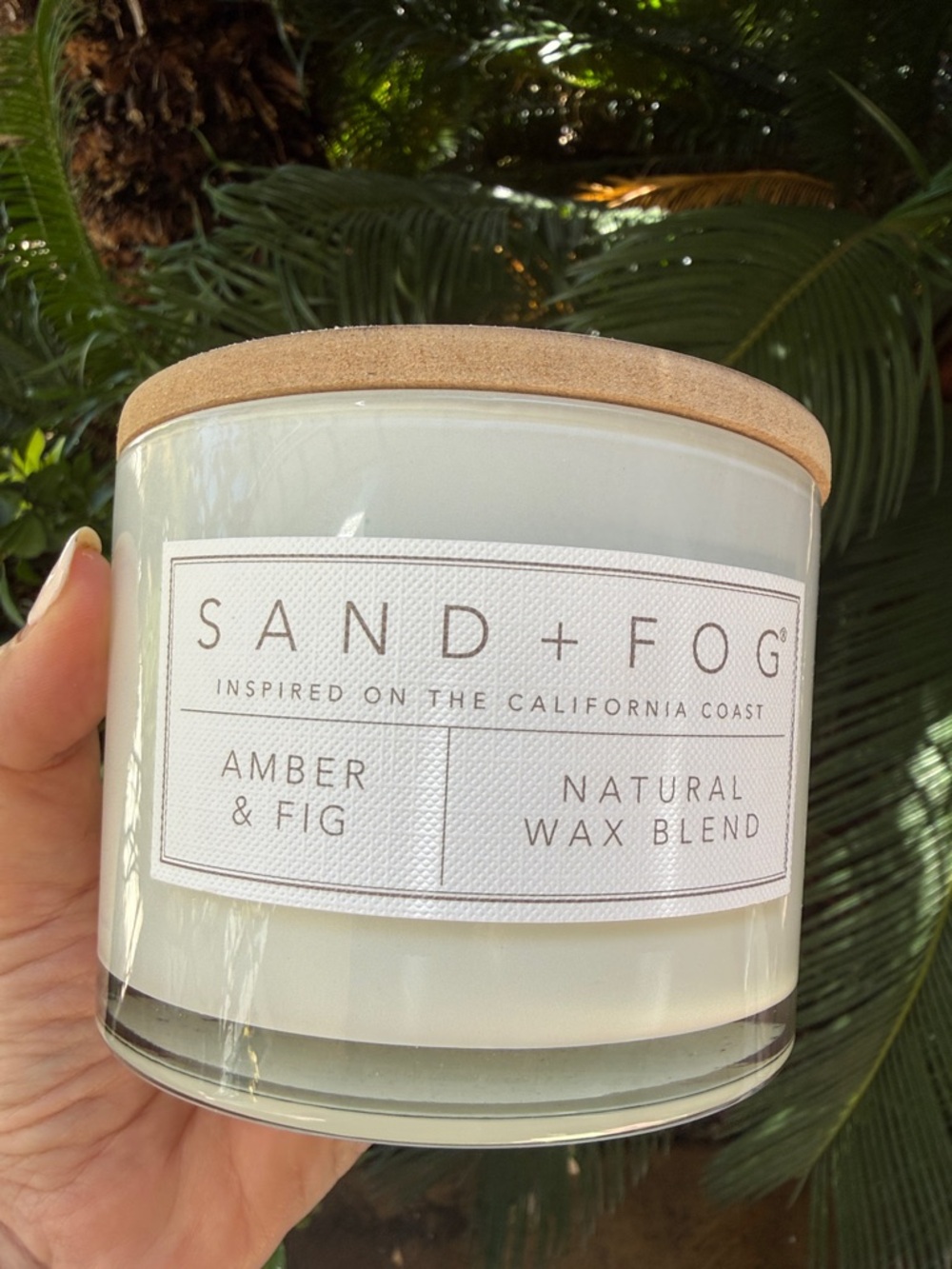 Sand + Fog Amber & Fig Natural Wax Candle - Cream Jar